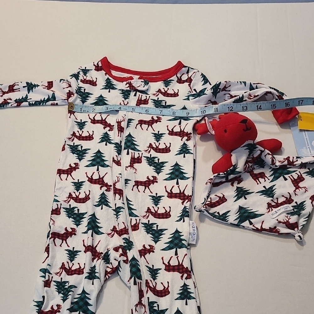 Max & Olivia Festive Reindeer & Tree Pajamas 18 Months NWT - Picture 7 of 11